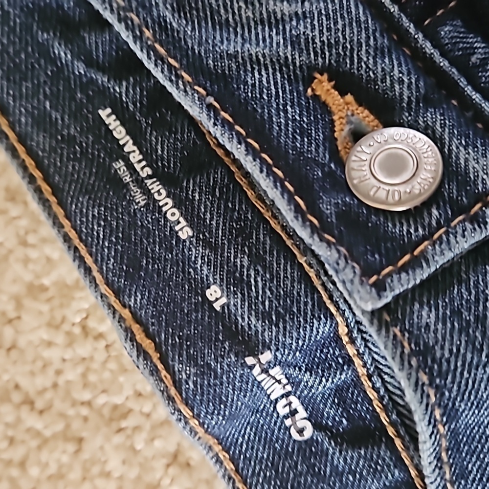NEW! OLD NAVY High Rise Slouchy Straight Denim Jean Shorts 18. - Picture 6 of 8